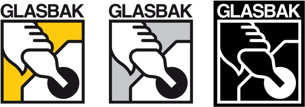 Beschikbare varianten van het glasbaklogo